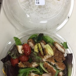 The salad was 2 days past it's expiration date and it was visibly bad. The manager was rude and unapologetic