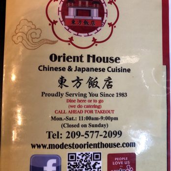 Orient House - Restaurant menu - Japanese Near Me - Modesto, California Orient House - Restaurant menu - Japanese Near Me - Modesto, California