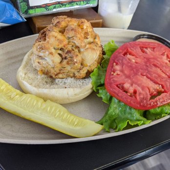 The Brass Monkey - Crab cake sandwich - New American Near Me - St. Pete Beach, Florida The Brass Monkey - Crab cake sandwich - New American Near Me - St. Pete Beach, Florida