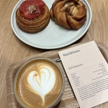 WatchHouse - Blood orange pastry, cardamom bun, cappuccino - Coffee & Tea Near Me - New York, New York