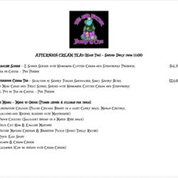 The Mad Hatter Cake Company - Afternoon Tea Menu