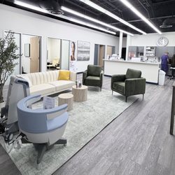 Comfortable patient lounge at More Than Medical Wellness, designed for a relaxing and welcoming experience.
