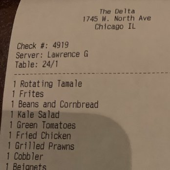 The Delta - First visit...had to try just about everything on the menu. - Southern Near Me - Chicago, Illinois The Delta - First visit...had to try just about everything on the menu. - Southern Near Me - Chicago, Illinois