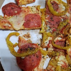 Monical's Pizza - The pizza looks like it has cottage cheese on it and the burnt seasonings or whatever from the oven. Aweful.