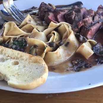 Stillwaters Plate and Pour - Striploin with pasta in a champagne mustard sauce - American Near Me - Paris, Ontario
