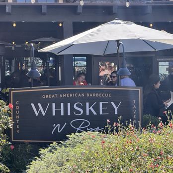 Whiskey 'N Rye Smokehouse - Outdoor sign and seating - Barbeque Near Me - Solvang, California