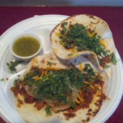 Three Roads Liquors - Two delicious chorizo tacos!