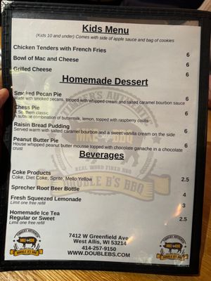 Menu photo 6 Double B's BBQ West Allis, WI