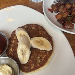 Single Ricotta Pancake and Breakfast Potatoes Single Ricotta Pancake and Breakfast Potatoes