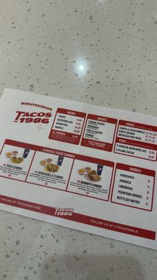 Menu photo 3 Tacos 1986 Las Vegas, NV