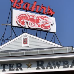 Exterior outside entrance of Bahrs Landing Restaurant - Sign over restaurant - Highlands, New Jersey Exterior outside entrance of Bahrs Landing Restaurant - Sign over restaurant - Highlands, New Jersey