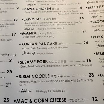 Dawa Kitchen - Menu - Korean Near Me - Garden grove, California