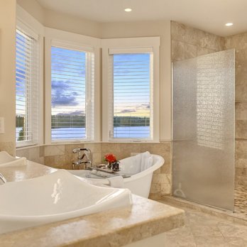 Gambrick Construction - marble bathroom with white free standing tub - General Contractors Near Me - Point Pleasant, New Jersey