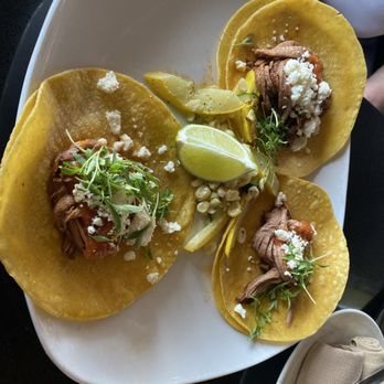TEN 3 - Tacos with shredded beef.  $27.00 - New American Near Me - Albuquerque, New Mexico