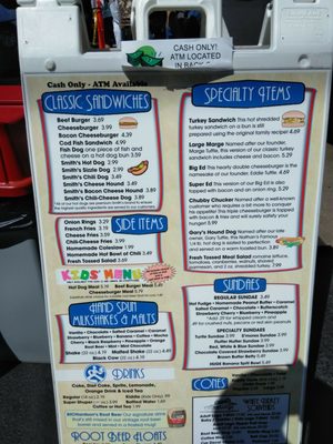 Menu photo 1 White Turkey Drive-In Conneaut, OH Menu photo 1 White Turkey Drive-In Conneaut, OH