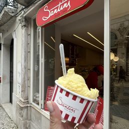 Pistachio and passion fruit gelato. This was a medium-  the serving was a little tiny even compared to European standards.