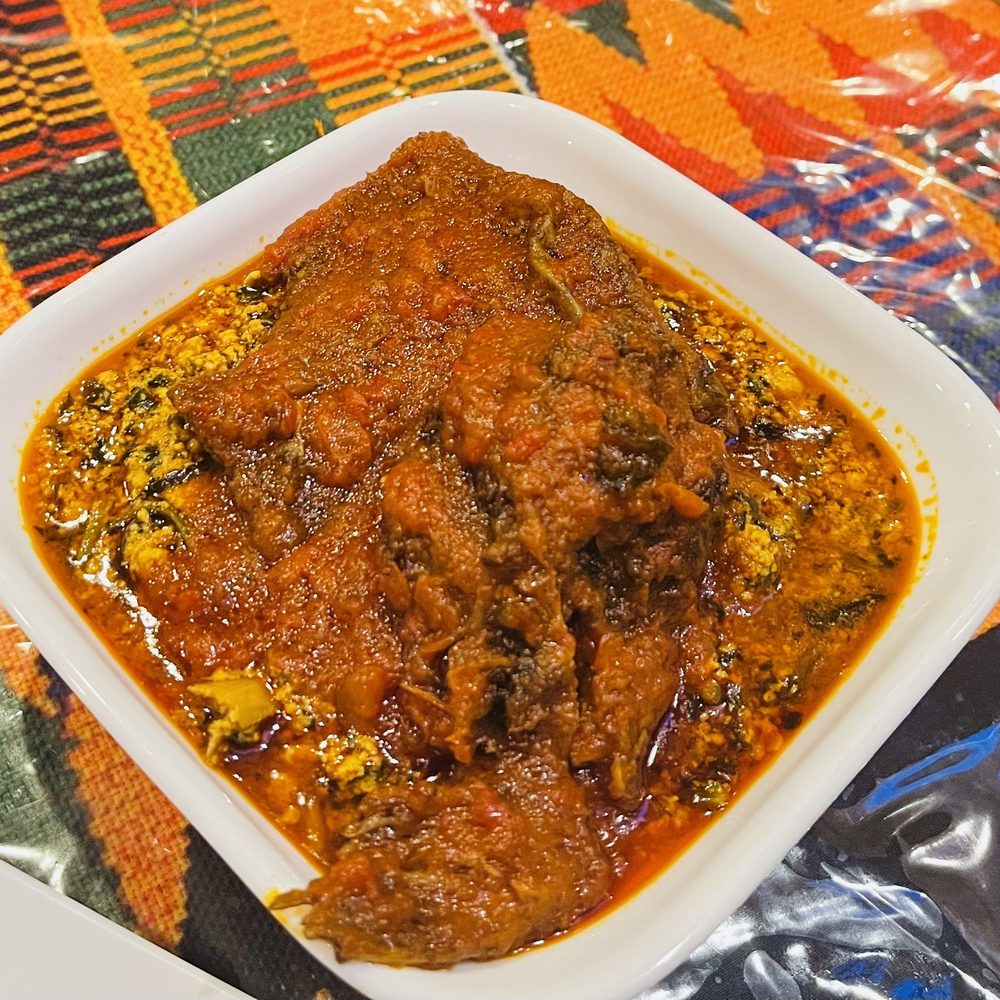 Trices Cafe and Lounge - Egusi with tilapia - African Near Me - San Antonio, Texas Trices Cafe and Lounge - Egusi with tilapia - African Near Me - San Antonio, Texas