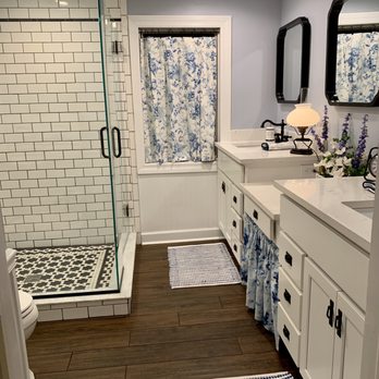 Giles Contracting - a bathroom with a shower - Decks & Railing Near Me - Waterford, Michigan