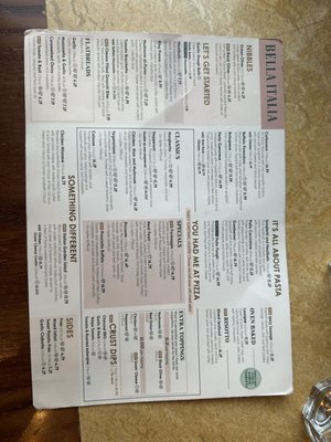 Menu photo 2 Bella Italia London, XGL Menu photo 2 Bella Italia London, XGL