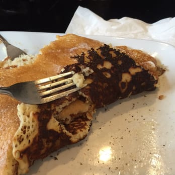Break Your Fast - Burnt pancake that they tried to hide and serve us. Very disappointing. - American Near Me - Union City, California