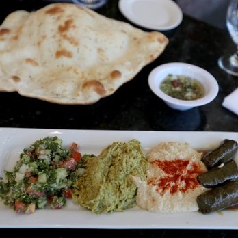Lavash Mediterranean - My family LOVES the combination platter (Hummus, Babaghanosh, Tabbouleh and Dolmas) - Mediterranean Near Me - Livermore, California