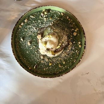 MA'S Italian Kitchen - The cake tastes exactly like pistachio, then it's filled with a luscious cream and sprinkled with Pistachio crumble!!! - Italian Near Me - Burbank, California MA'S Italian Kitchen - The cake tastes exactly like pistachio, then it's filled with a luscious cream and sprinkled with Pistachio crumble!!! - Italian Near Me - Burbank, California