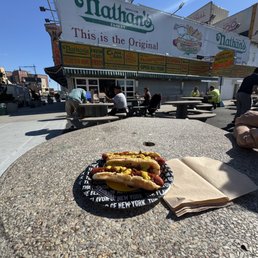 Nathan's original finest chili dogs!