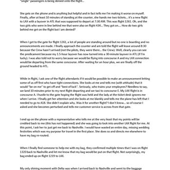 Delta Air Lines - Page 2 of letter to Delta/Issues encountered - Airlines Near Me - Nashville, Tennessee Delta Air Lines - Page 2 of letter to Delta/Issues encountered - Airlines Near Me - Nashville, Tennessee