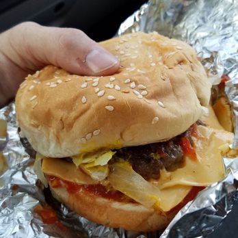 Five Guys - This picture does not do it justice. - Burgers Near Me - Syracuse, New York Five Guys - This picture does not do it justice. - Burgers Near Me - Syracuse, New York
