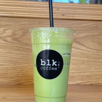 Blk Dot Coffee - Iced Uji Matcha Latte Tea - Coffee & Tea Near Me - Irvine, California