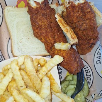 Dave's Hot Chicken - Daves 2 piece combo, I started eating it before taking a pic of it, lol - Chicken Shop Near Me - Sparks, Nevada