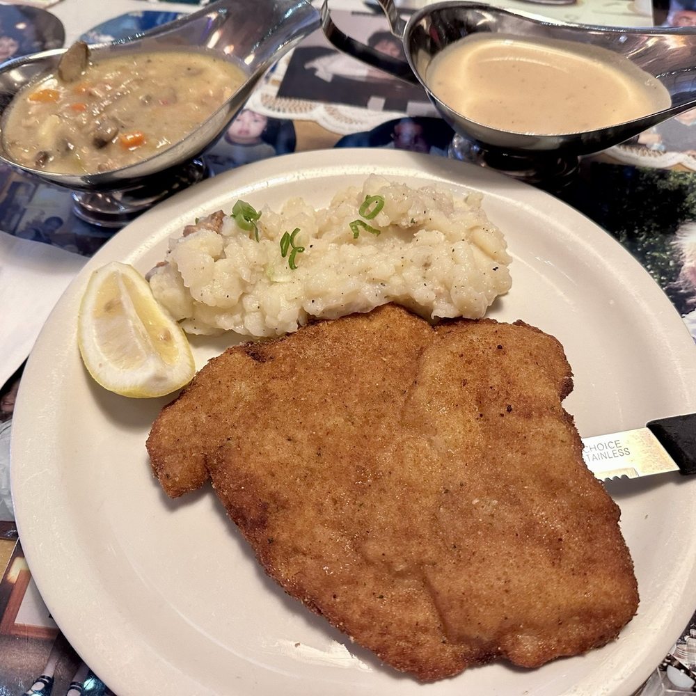Sebastian's Schnitzelhaus - Schweine Schnitzel with choice of gravies - German Near Me - Wrightstown, New Jersey Sebastian's Schnitzelhaus - Schweine Schnitzel with choice of gravies - German Near Me - Wrightstown, New Jersey