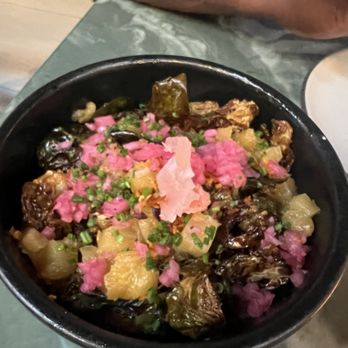 Aaktun Coffee & Bar - Roasted Brussels sprouts  A must have - Coffee & Tea Near Me - Durham, North Carolina