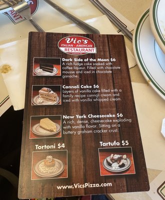 Menu photo 8 Vic's Italian Restaurant Bradley Beach, NJ Menu photo 8 Vic's Italian Restaurant Bradley Beach, NJ