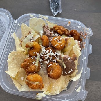 Fuzzy's Taco Shop - Nachos with tempura shrimp - Mexican Near Me - Parker, Colorado