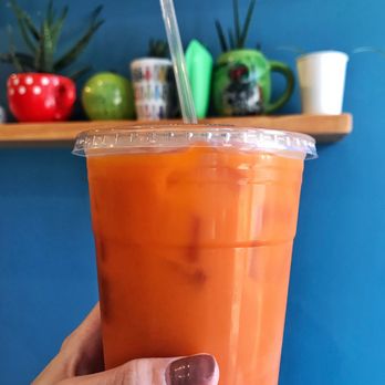 Solid Ground Cafe - Cold brew Thai iced tea--amazing! - Coffee & Tea Near Me - Boston, Massachusetts