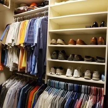 A Better Closet - White and chrome closet with adjustable shelves and double hanging clothes - Cabinetry Near Me - Calera, Alabama