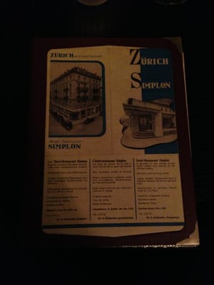 Menu photo 2 Simplon Bar Zürich, ZH
