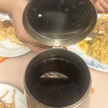 Chen Ling Palace - Tea with leaves floating in hot water. Could not drink it! - Chinese Near Me - Riverside, California Chen Ling Palace - Tea with leaves floating in hot water. Could not drink it! - Chinese Near Me - Riverside, California