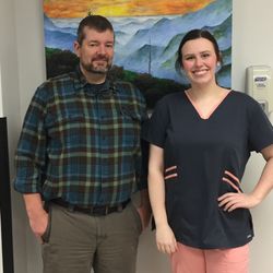Three Rivers Medical - Chris Keese, FNP with our own new graduate nurse, Lexie Hancock.