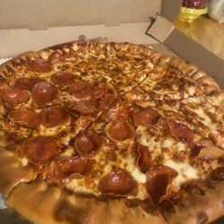 Pizza Hut - Perfect Half pepperoni, Half cheese Stuffed Crust!