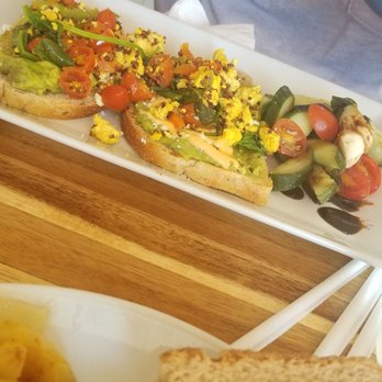 Hatch 44 Cafe - Avocado toast with farmer's vegan platter on top...what? - Cafes Near Me - Metuchen, New Jersey Hatch 44 Cafe - Avocado toast with farmer's vegan platter on top...what? - Cafes Near Me - Metuchen, New Jersey