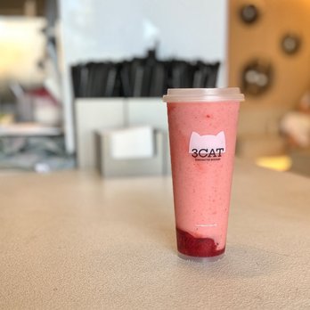 3CAT - Peach strawberry glow (50% sweet) - yum! - Bubble Tea Near Me - Westminster, California 3CAT - Peach strawberry glow (50% sweet) - yum! - Bubble Tea Near Me - Westminster, California