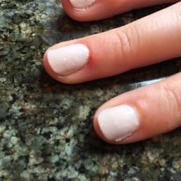 Cut cuticle, spotty & sloppy Cut cuticle, spotty & sloppy