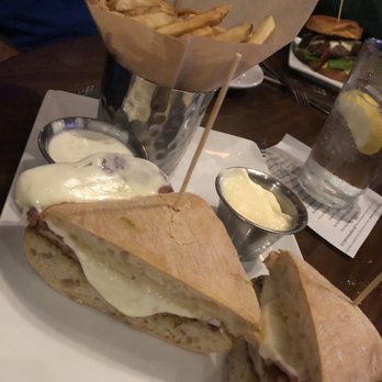 Maggie McFly's - Chase's Famous Chicken. Chicken, prosciutto, mozzarella, peppercorn ranch on ciabatta. - New American Near Me - Virginia Beach, Virginia