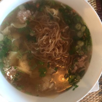 Thida Thai - Wonton soup with pork and egg noodles - Thai Near Me - Smyrna, Tennessee
