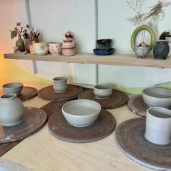 Four Circle Studio - Pieces made in a 2 hour pottery for two class!