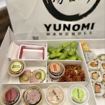 Yunomi Handroll - Four Cutroll + Sashimi Box - Japanese Near Me - Culver City, California Yunomi Handroll - Four Cutroll + Sashimi Box - Japanese Near Me - Culver City, California