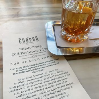 The Cooper Lounge - Menu. - Cocktail Bars Near Me - Denver, Colorado