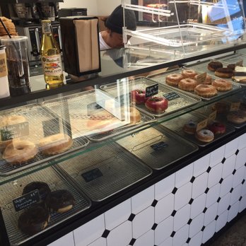 Good Town Doughnuts - Display Case:   Warning!!! Come early, or some selections will be all gone - Donuts Near Me - Costa Mesa, California